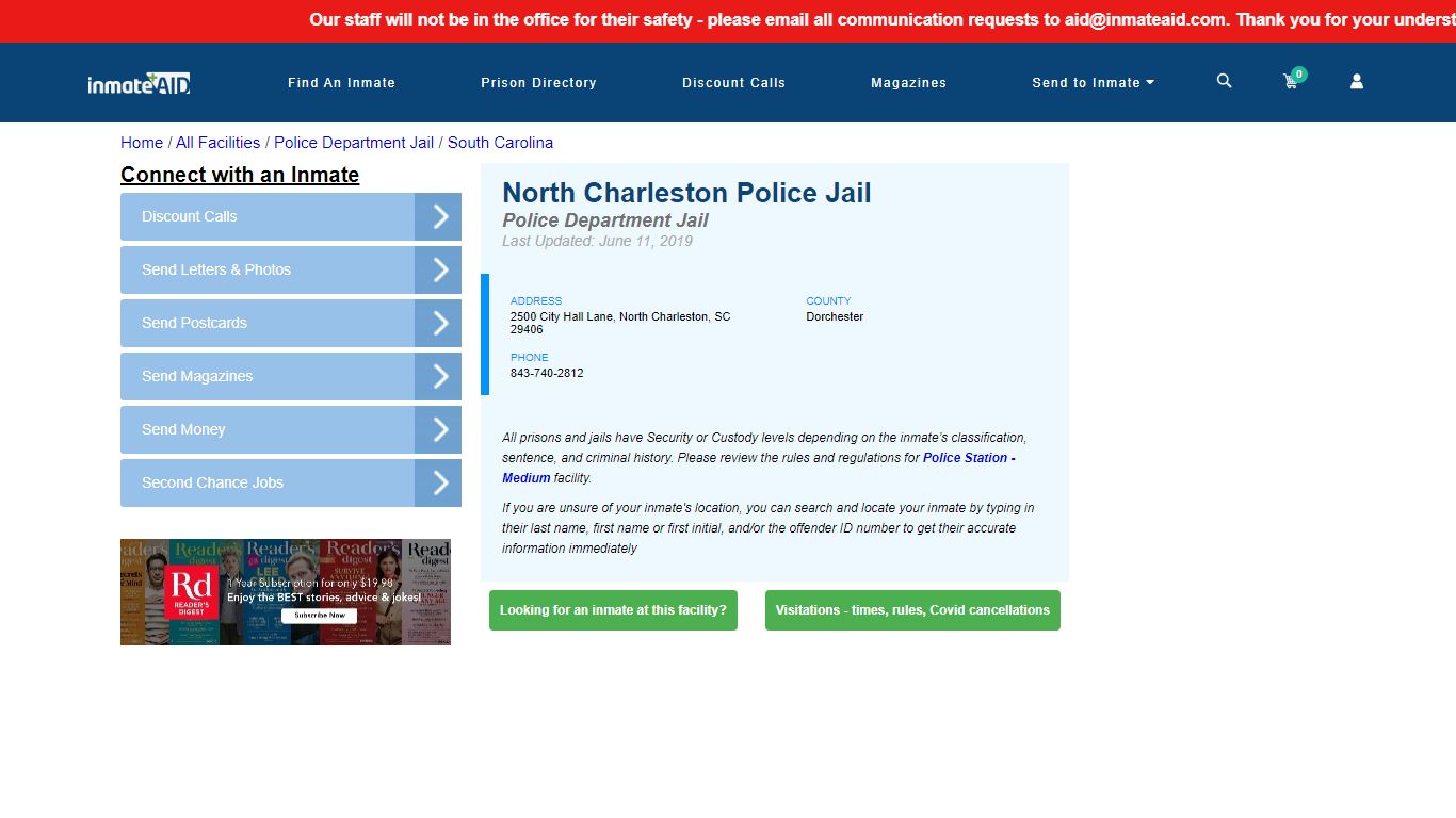 North Charleston Police Jail & Inmate Search - North ...